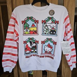 NWT Hello Kitty and Friends Light-Up Graphic Fleece Christmas Sweatshirt
